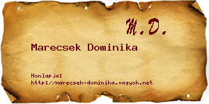 Marecsek Dominika névjegykártya